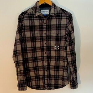 ✅ CROOKS & CASTLES Los Angeles Long Sleeve Button Down Plaid Shirt Wool Blend